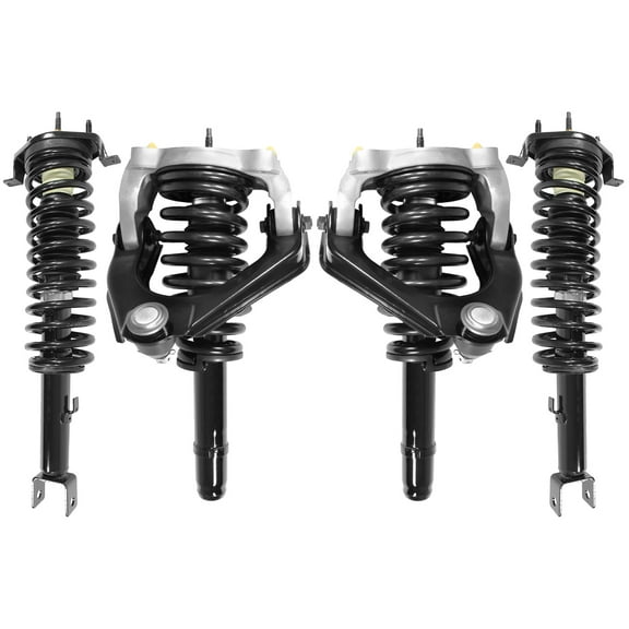 Unity Automotive Front & Rear Complete Strut Assembly Kit Fits 2001-2006 Chrysler Sebring (Sedan), 4-11651-15340-001