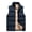 Blue-1, variant on Mens Winter Vest Fleece Sherpa Lined Puffer Jacket Warm Casual Bubble Stand Collar Zip Up Thermal Outwear