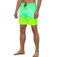 thumbnail image 4 of Unique Bargains Men's Contrast Color Drawstring Waist Beach Swimwear Shorts 30 Green, 4 of 5