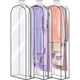 thumbnail image 1 of Bolsas para ropa MISSLO, totalmente transparentes, para colgar ropa, 60 x 22 x 10 cm, paquete de 3, 1 of 7