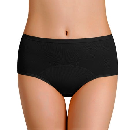 

ZMHEGW 6 Packs Seamless Underwear For Women Pure Cotton Menstrual Anti Side Leakage Pants Panties