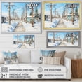 thumbnail image 4 of Designart "Winter Power Power Lines painting I" Power Lines Floater Framed Canvas Art Print, 4 of 7