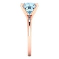 thumbnail image 3 of Solitaire Engagement Ring for Women - 2.5ct Simulated Blue Diamond in 14K Rose Gold Promise Ring, 3 of 5