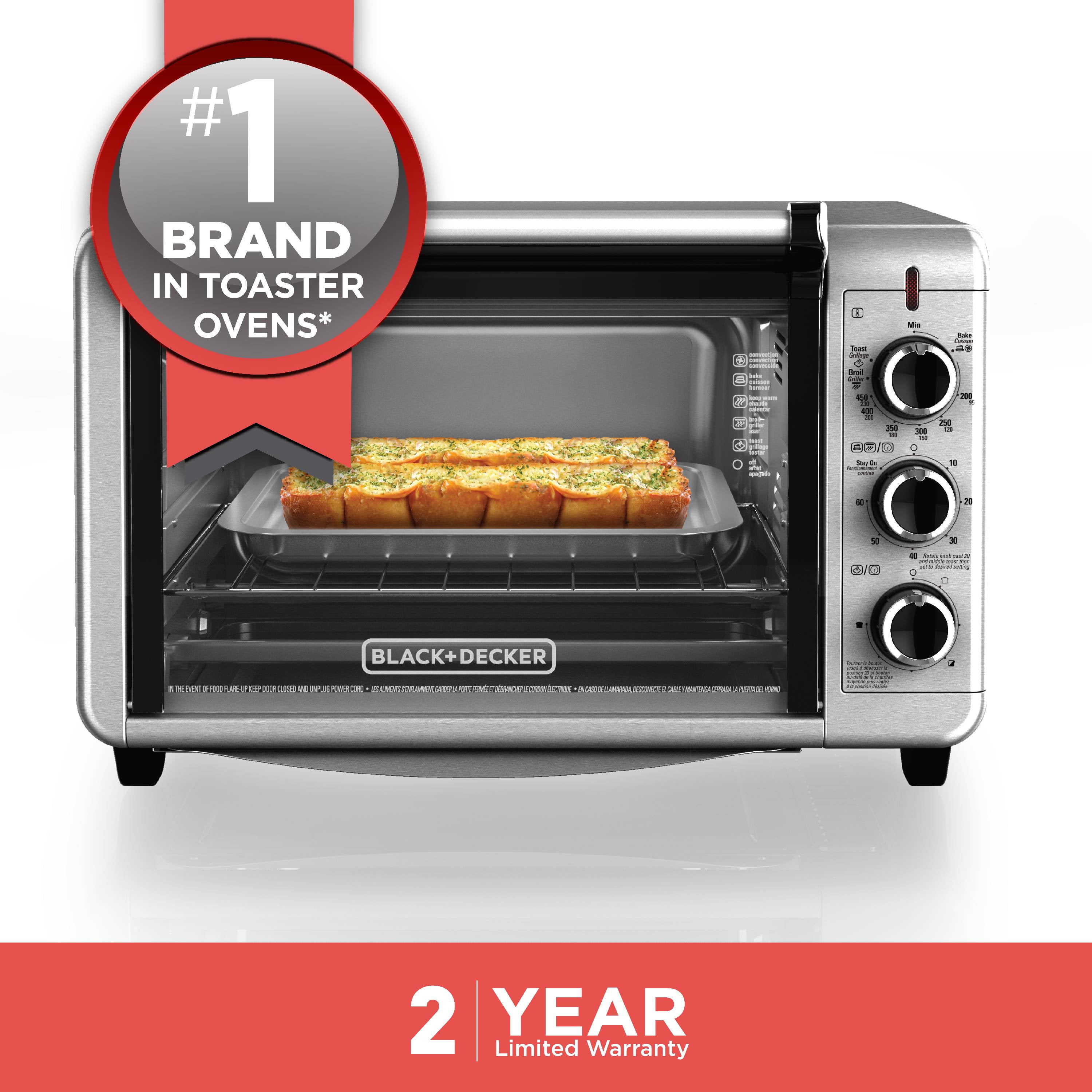 Black Decker 6 Slice Convection Countertop Toaster Oven Stainless