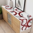 thumbnail image 4 of Red Grey Table Runner - 70 Inch Long, Kitchen Dining Table Runner Dresser Scarves, Geometric Circle Modern Abstract Simple Art Farmhouse Decor for Coffee Tables Wedding Party Banquet, 4 of 8