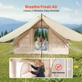 thumbnail image 5 of KFFKFF Inflatable Camping Tent for 3-5 Person, 9.84 x 6.56 x 6.56 Ft 300D Oxford Fabric Glamping Blow up Tent with Hand Pump, Waterproof Air Tent with Canopy, Stove Jack, 5 of 9