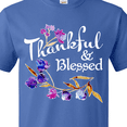 thumbnail image 4 of Inktastic Thankful and Blessed Inspirational Saying with Flowers T-Shirt, 4 of 5