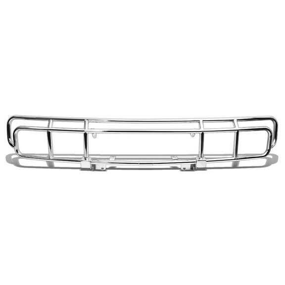 DNA Motoring For 03-09 Hummer H2 Factory Style Stainless Steel Chrome Bumper Brush Grille Guard Kit