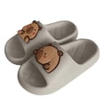 thumbnail image 2 of Qicasul Women's slipper Cute And Capybara EVA Thong Sandals Casual Home Soft Soled Slippers Brown US Size:9, 2 of 6