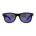 thumbnail image 3 of Child Size Kids Hipster Horn Rim Classic Plastic Sunglasses Blue Mirror, 3 of 4