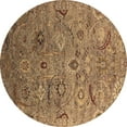thumbnail image 1 of Ahgly Company Indoor Round Oriental Brown Industrial Area Rugs, 5' Round, 1 of 4