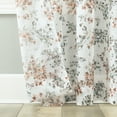 thumbnail image 3 of No. 918 Alethea Floral Print Crushed Voile Sheer Rod Pocket Curtain Panel, 51"W X 84"L, White, 3 of 6