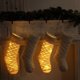 thumbnail image 3 of Medias navideñas con patrón de punto estilo escamas de pescado, calcetines colgantes grandes de 46CM, medias navideñas con parches de polipiel, 18", 3 of 4
