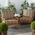 thumbnail image 6 of Greendale Home Fashions Outdoor 2-Piece Reversible Deep Seat Cushion Set, Sunset Stripe, 6 of 8