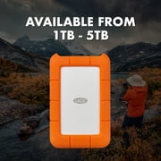 LaCie Rugged Mini 2TB External USB 3.0 Portable Hard Drive with Rescue Data Recovery Services (LAC9000298)