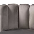 thumbnail image 3 of Bowery Hill Grey Velvet Upholstered and Gold Finished 4-Piece Bar Stool Set, 3 of 7