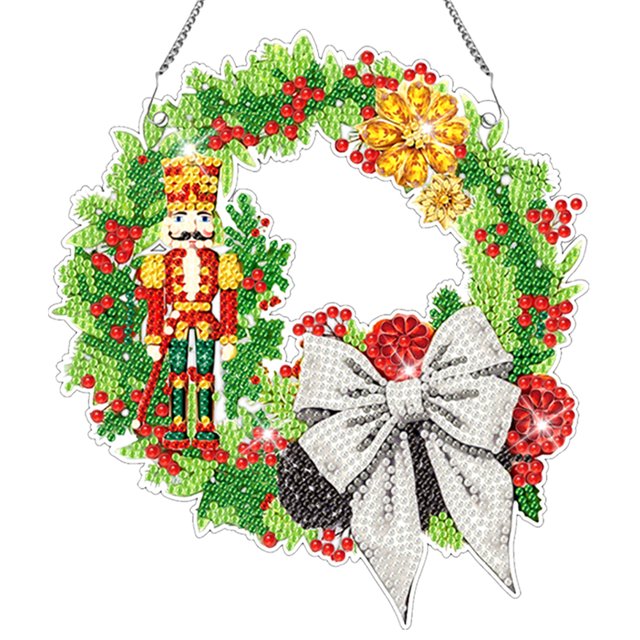 Corona Pintura Cristal Con Forma Especial Arbusto Navidad para Pared Ventana