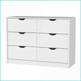 thumbnail image 6 of Dressers, Modern 4-Drawer White Dresser with Cabinets | White | Wood, 6 of 6