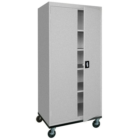 Sandusky Lee TA4R302466-05 Transport Series Mobile Storage Cabinet, Dove Gray( no caster wheel set included)
