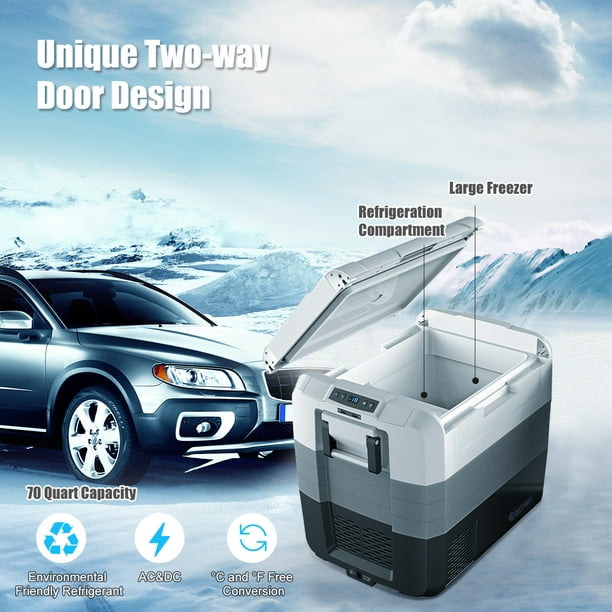Costway 16 Quart Portable Car Refrigerator Mini Cooler/Freezer