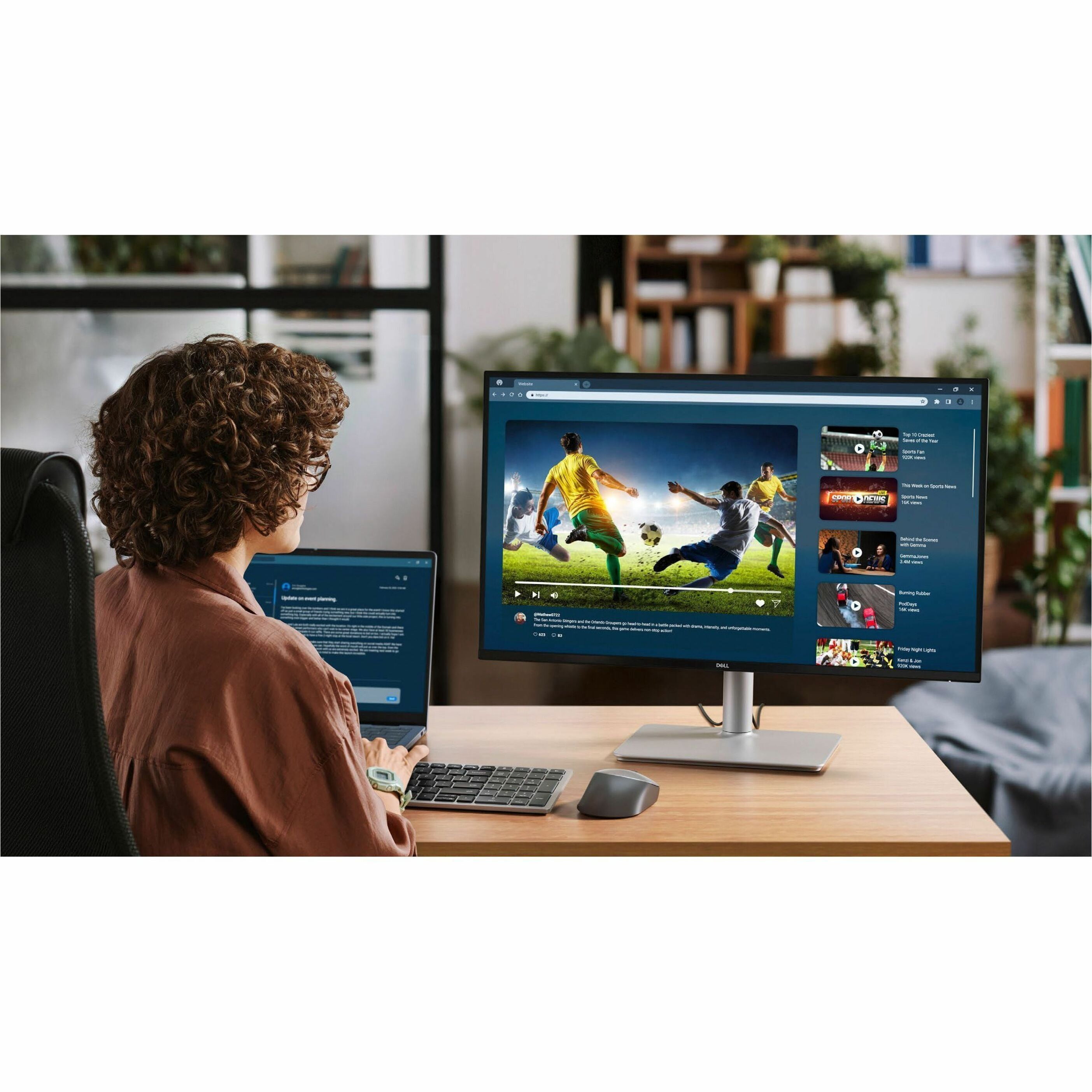 Dell Plus S2725DSM 27" Class WQHD LCD Monitor, 16:9, Ash White