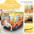 thumbnail image 4 of Pop Up Play Tent for Kids - Foldable Indoor & Outdoor Playhouse Vehicle Toys for Toddlers, Boys and Girls (School Bus), 4 of 10