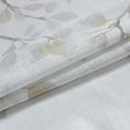 thumbnail image 4 of Uptown Home Yellow Leaf Floral Print Metallic Sheer Curtain Autumn Fall Window Panel for Rustic Living Room Bedroom Sparkling Decorative Grommet Top Drapery Farmhouse Curtains,40"x95"x2, 4 of 6