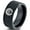 Black Flat Tungsten, variant on Tungsten Trident Spear Weapon Band Ring 8mm Men Women Comfort Fit Black Dome Brushed Gray Polished