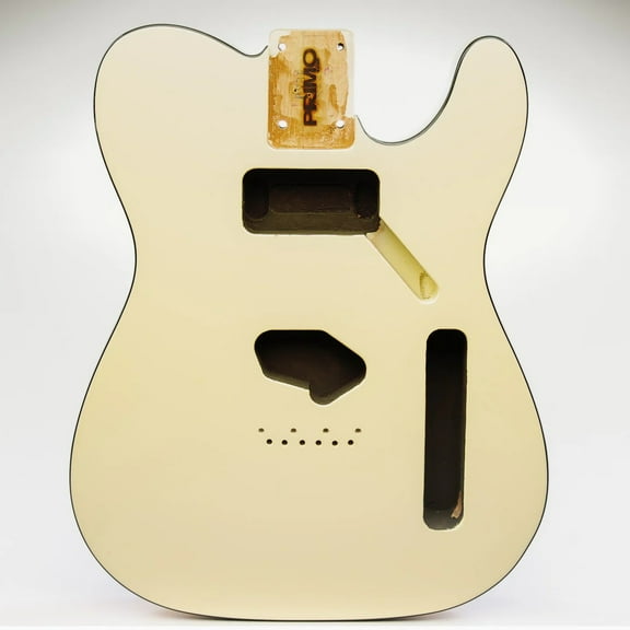 Allparts PRIMO® REPLACEMENT TELE® BODY - ALABASTER W/ BLACK BINDING