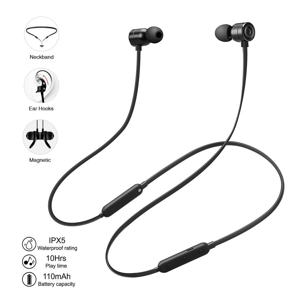 Wireless Headphones Bluetooth V5.0 Neckband Earbuds,IPX5