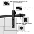 thumbnail image 5 of 42'' x 84'' Sliding Barn Door White Primed Paintable Solid+Manufactured Wood Closet Pantry Interior Doors, 5 of 9