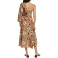thumbnail image 2 of Ulla Johnson womens  One-Shoulder Silk Midi Dress, 4, Brown, 2 of 3