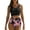 Pink, variant on Women Bikini Sets Two Piece Swimsuits Floral Print Bathing Suits High Waisted Bikini Swimwear Racerback Tops with Bottom