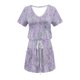thumbnail image 2 of Mini Vestido de Verano Color Sólido Cuello en V Manga Corta Vestido de Becerro Medio, Vestido Corto de Verano, 2 of 5