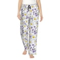 thumbnail image 1 of Fotbe Daisies Flowers Pantalones de Pijama para Mujer, Pantalones de Dormir, Pantalones Pj con Cordón y Bolsillos-Large, 1 of 6