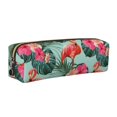 thumbnail image 1 of Easygdp Palm Leaves Flamingo para Estuche de Lápices de Cuero, Estuche de Papelería de Cuero, Estuche de Gran Capacidad con Cremallera, 1 of 7