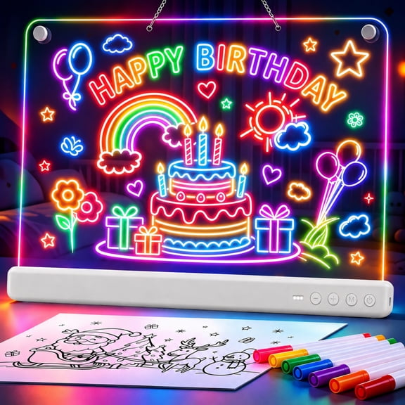 YFQIS 16" LED Drawing Board, Rechargeable Light up Tracing Board Toy, Art Kits Gift for Girls & Boys Ages 3-12