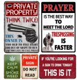 thumbnail image 1 of Señal Advertencia Metal Retro Letrero Pintura Hierro Rectangular 30x40cm 5 Uds., 1 of 9