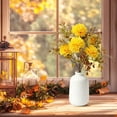 thumbnail image 3 of Artificial Flowers Fall Bouquet,Fake Dried Flower Floral Arrangement with Eucalyptus,Faux Chrysanthemum Pom Pom Stems for Kitchen Bathroom Table Centerpieces Fall Home Decor, 3 of 5