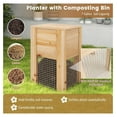 thumbnail image 3 of Raised Garden Bed with Composter, 49"x49"x10" - Fir Wood Elevated Planter Box for Vegetables, Flowers & Fruits - Outdoor Above Ground Gardening, 3 of 9