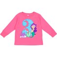 thumbnail image 3 of Inktastic Third Birthday Mermaid Girls Long Sleeve Toddler T-Shirt, 3 of 5
