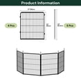 thumbnail image 3 of SunsGrove Dog Playpen, Heavy Duty Anti-Rust Pet Pen for Indoor, Courtyard, RV Camping for Medium Dogs,32'' 4 Panels,Black, 3 of 8