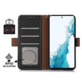 thumbnail image 2 of KAIYANG TJ Stand Shell para Samsung Galaxy M54 5G/F54 5G Funda de cuero genuino de vaca Funda tipo billetera para teléfono Estilo A Samsung Galaxy F54 5G Negro, 2 of 5