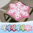 thumbnail image 1 of Feltree Christmas Hexagonal Snowflake Rug Cushion 24x24 Inch Non-Slip Versatile for Seat and Floor Mat Holiday Decor, 1 of 7
