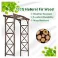 thumbnail image 4 of JTAOT Wooden Garden Arbor, Wedding Arch, 6.6ft Arch Backdrop Stand for Ceremony, Wood Trellis for Plant Climbing, Christmas Decor Pergola for Garden Backyard, Lawn, 4 of 7