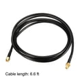 thumbnail image 4 of Uxcell 6.6ft RG58 Antenna Extension Cable SMA Male to SMA Male Coaxial Cable Plastic Black 2pcs, 4 of 5
