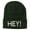 Olive, variant on Hey Embroidered Long Cuff Beanie - White OSFM