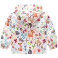 thumbnail image 2 of IBTOM CASTLE Toddler Boys Girls Outwear Windbreaker Jacket Kids Casual Lightweight Hooded Waterproof Zipper Raincoat Rain Coats White, 2 of 7