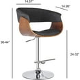 thumbnail image 2 of Game Chair Weathered Oak Modern Swivel-Adjustable Barstool with Armrests,Reclining Game Chair, 2 of 5