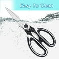 thumbnail image 3 of 2 Pack Kitchen Shears, Stainless Steel Heavy Duty Meat Scissors Poultry Shears & Seafood Scissors for Chicken, Vegetables, Fish, Meat, Herbs, Multipurpose Utility Scissors Dishwasher Safe with Cover, 3 of 4